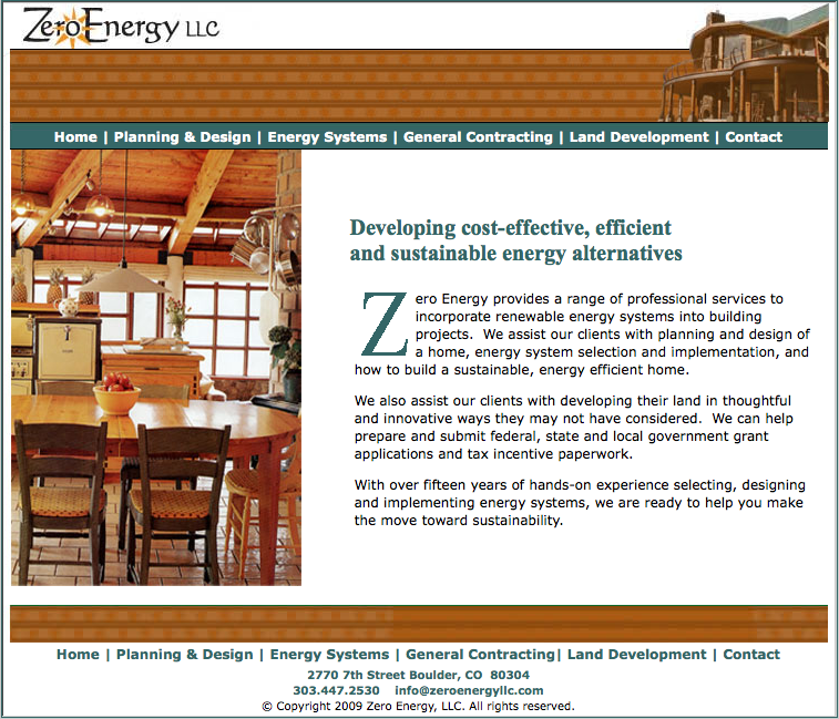 Link to zeroenergyllc.com site